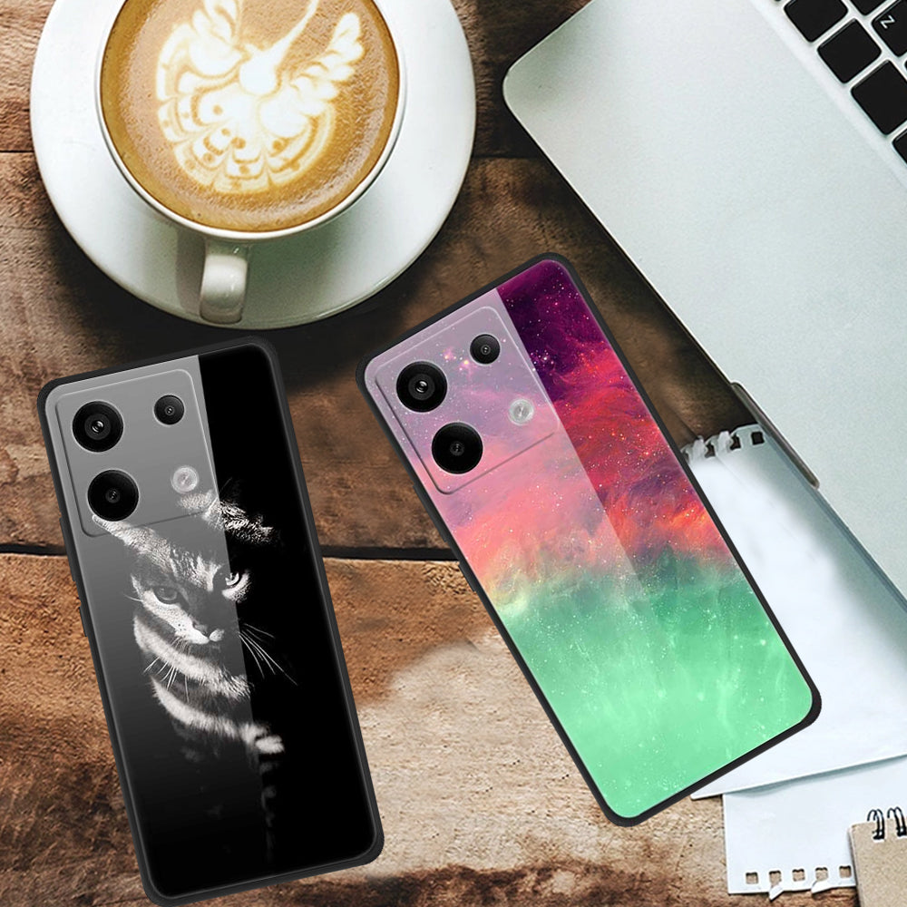 For Xiaomi Redmi Note 13 Pro 5G / Poco X6 5G Pattern Printing Case PC+Tempered Glass+TPU Phone Cover For Xiaomi Redmi Note 13 Pro 5G / Poco X6 5G Pattern Printing Case PC+Tempered Glass+TPU Phone Cover